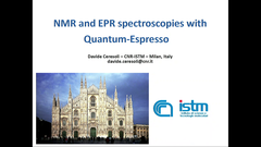 Vibrational & Magnetic Spectroscopies in QE: NMR and EPR