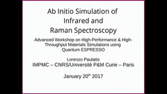Vibrational & Magnetic Spectroscopies in QE: IR and RAMAN