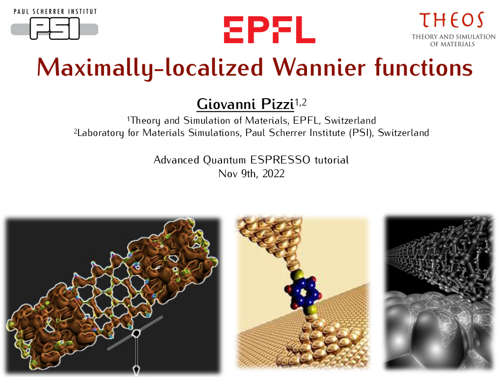 Maximally localized Wannier functions