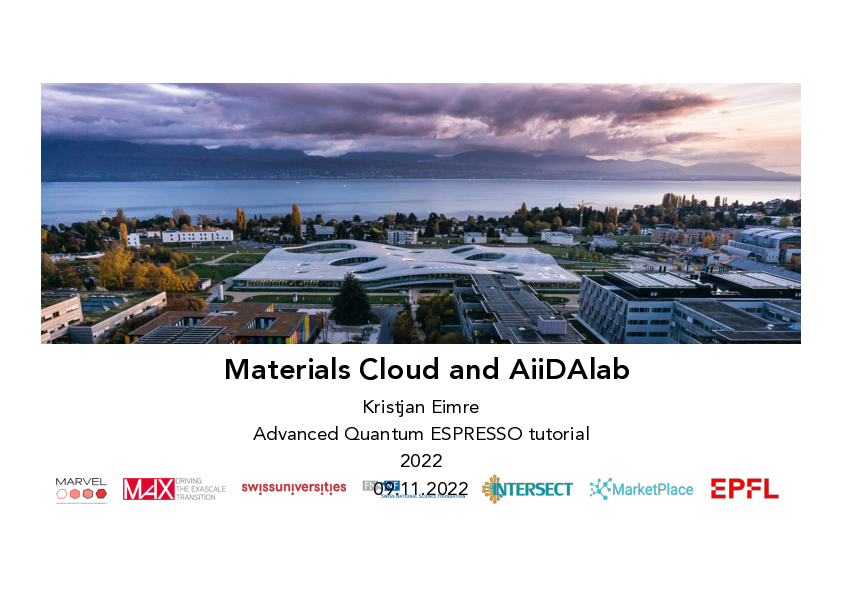 Materials Cloud and AiiDAlab