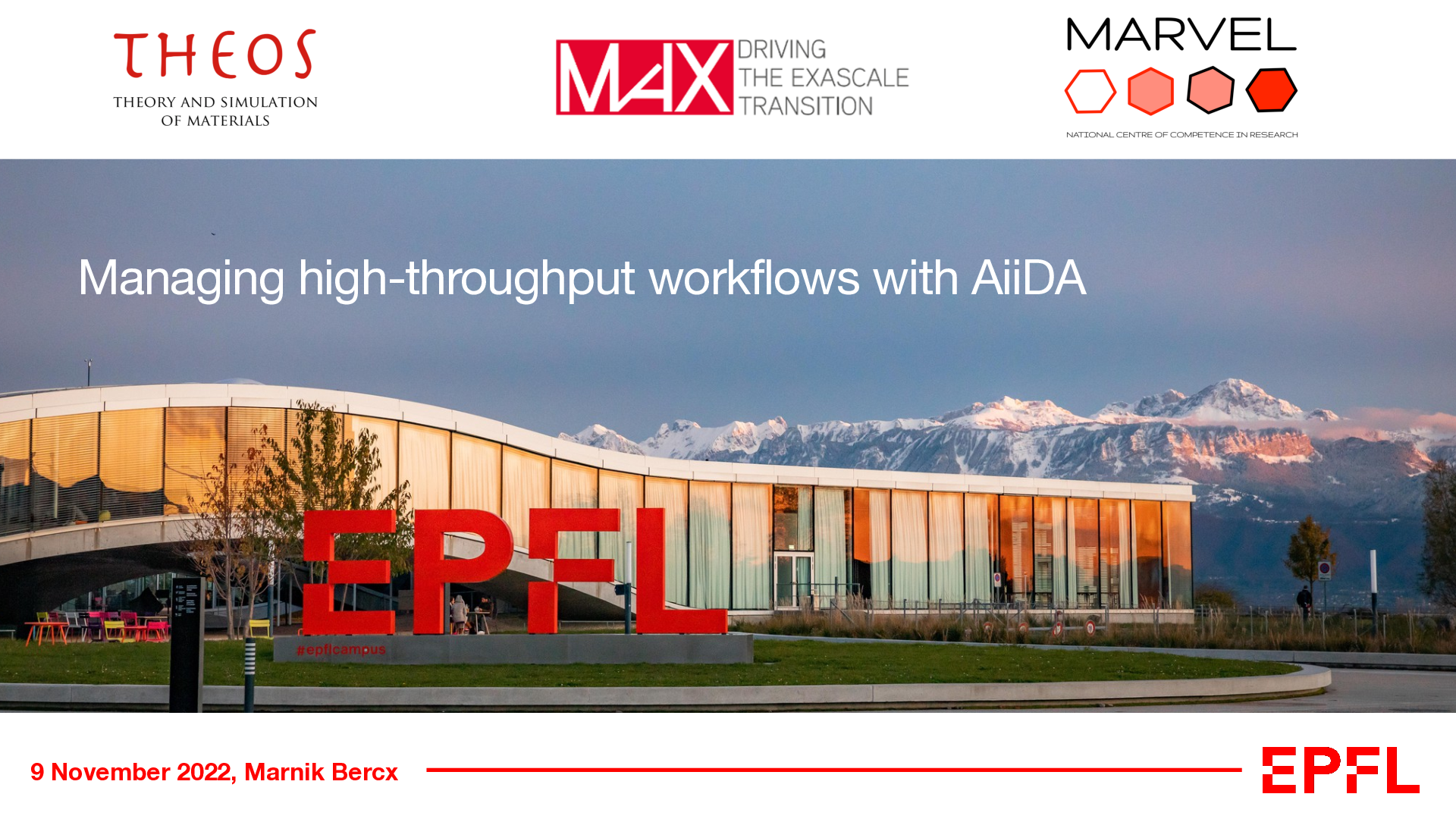 Managing high-throughput workflows with AiiDA