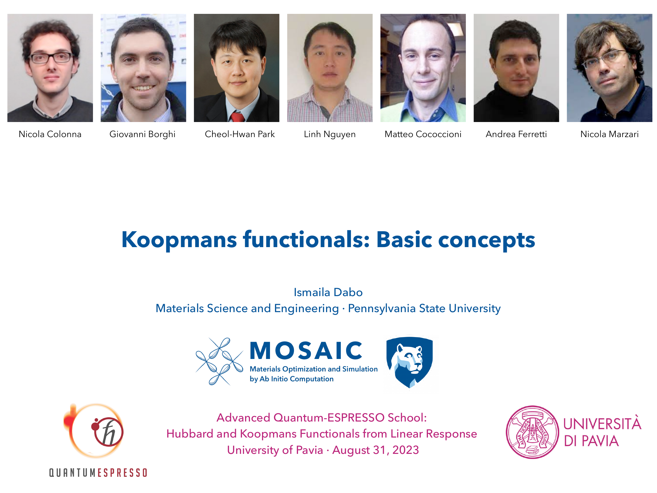 Koopmans functionals: Basic concepts