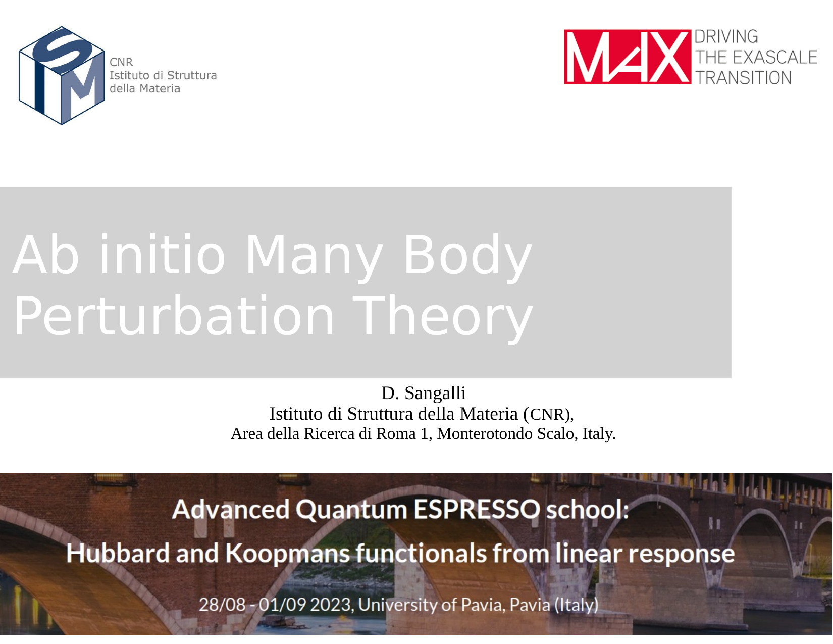Ab initio many-body perturbation theory