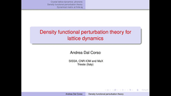 Linear Response, density-functional perturbation theory